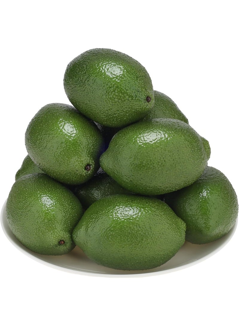 8pcs Artificial Green Lemon Decoration, Realistic Fake Fruit for Home Display - Image 1