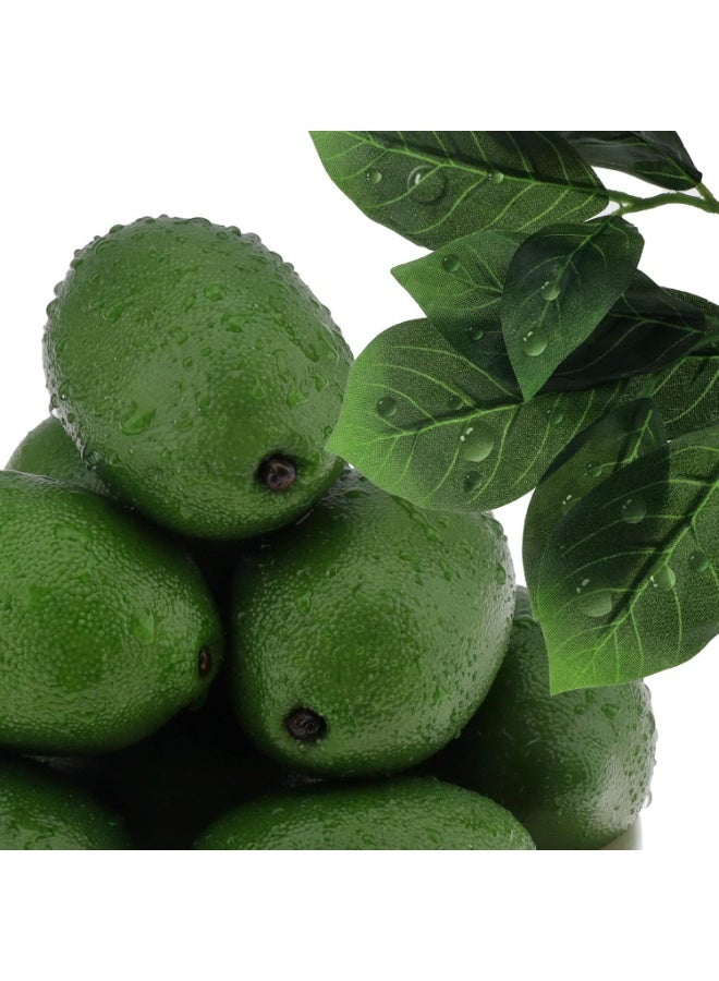 8pcs Artificial Green Lemon Decoration, Realistic Fake Fruit for Home Display - Image 2