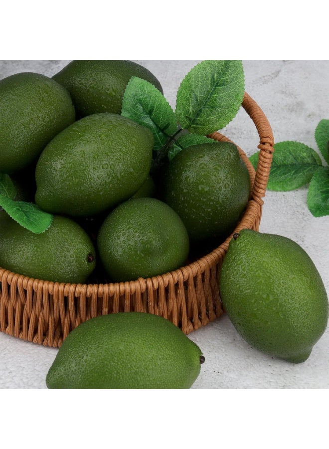 8pcs Artificial Green Lemon Decoration, Realistic Fake Fruit for Home Display - Image 3