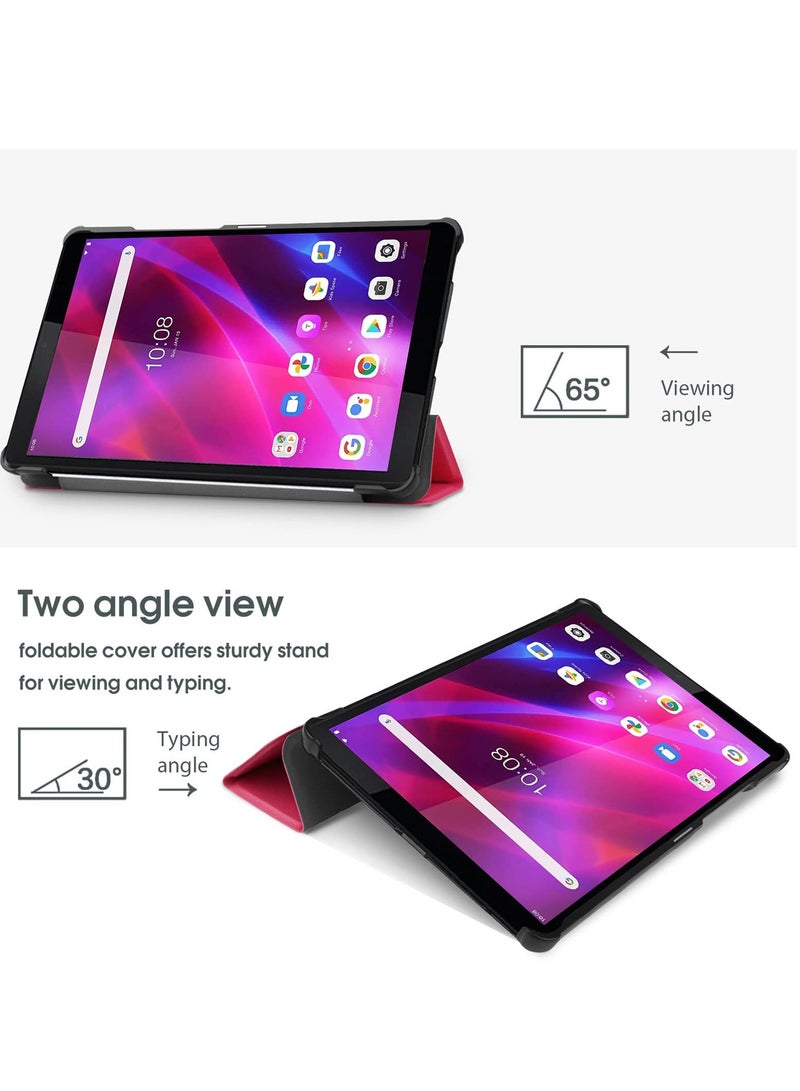 Procases For Lenovo 8.0 Inch Tab M8 Gen 3 2022 Smart Tab M8 Gen 3 2022 Tab M8 Hd Lte 2021 Tab M8 Hd Smart Tab M8 Tab M8 Fhd 2019 Slim Hard Shell Protective Cover For Lenovo M8 8 Inch Table Magenta - Image 3