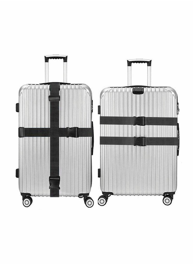 KASTWAVE - Heavy Duty Luggage Straps for Suitcases Packing Belts Travel(2 Pack black) - Image 1