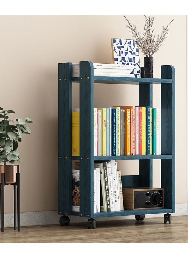 C&C Home 3-Tiers Moveable Cart Multipurpose Use Stylish Books And Decoration Items Storage Rack Display Shelf for Living Room Bedroom 45x68x24 cm  - Image 4
