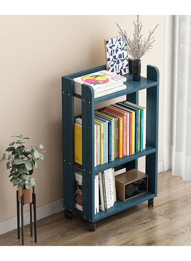 C&C Home 3-Tiers Moveable Cart Multipurpose Use Stylish Books And Decoration Items Storage Rack Display Shelf for Living Room Bedroom 45x68x24 cm  - Image 2