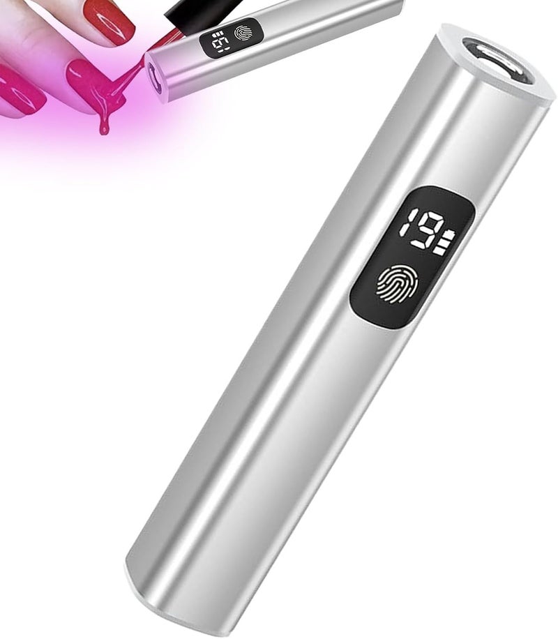 Silver Gel Nail Lamp Curing Tool LED Dryer For Manicure Beginners Professionals Salon Home Use - Image 1