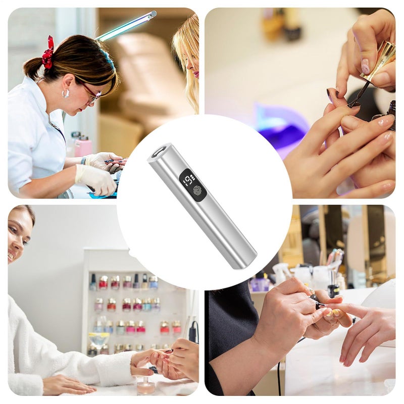 Silver Gel Nail Lamp Curing Tool LED Dryer For Manicure Beginners Professionals Salon Home Use - Image 5