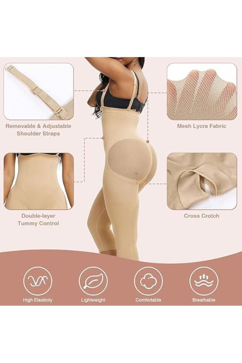 كيور مشد كامل للجسم | حمالات قابلة للتعديل بدون درزات | بدلة جسم كاملة للجسم رائعة | مشد لمنتصف الفخذ | بدلة جسم | مشد بطن للنساء - Image 4