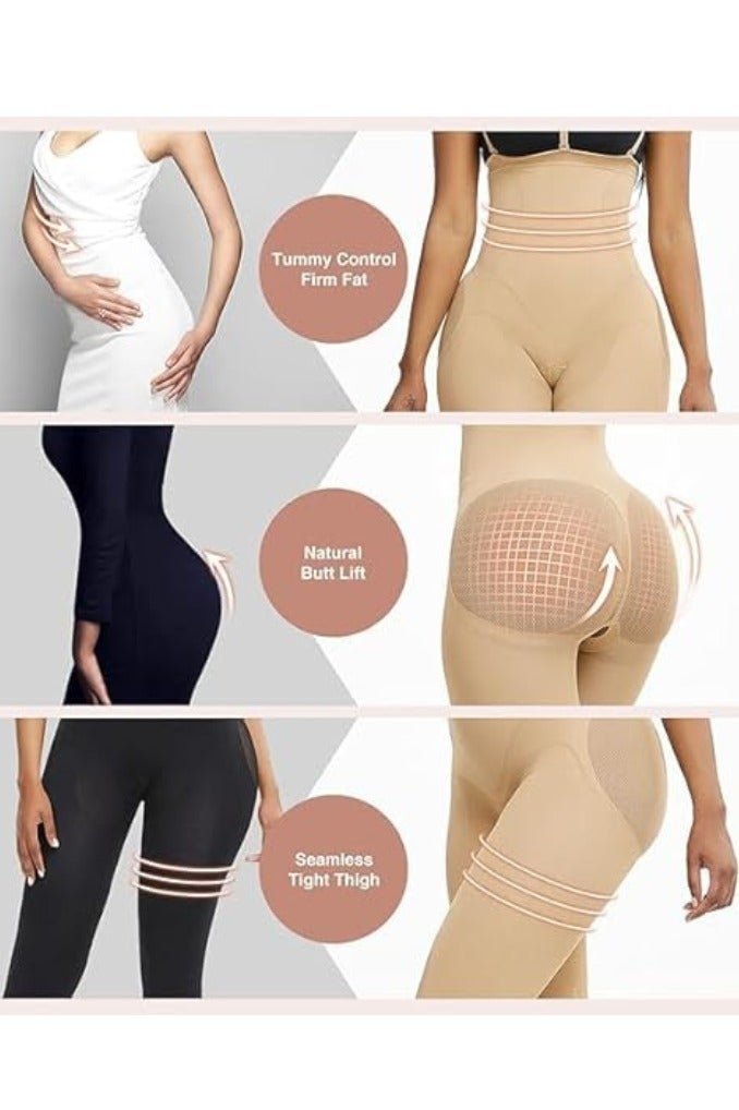 كيور مشد كامل للجسم | حمالات قابلة للتعديل بدون درزات | بدلة جسم كاملة للجسم رائعة | مشد لمنتصف الفخذ | بدلة جسم | مشد بطن للنساء - Image 2