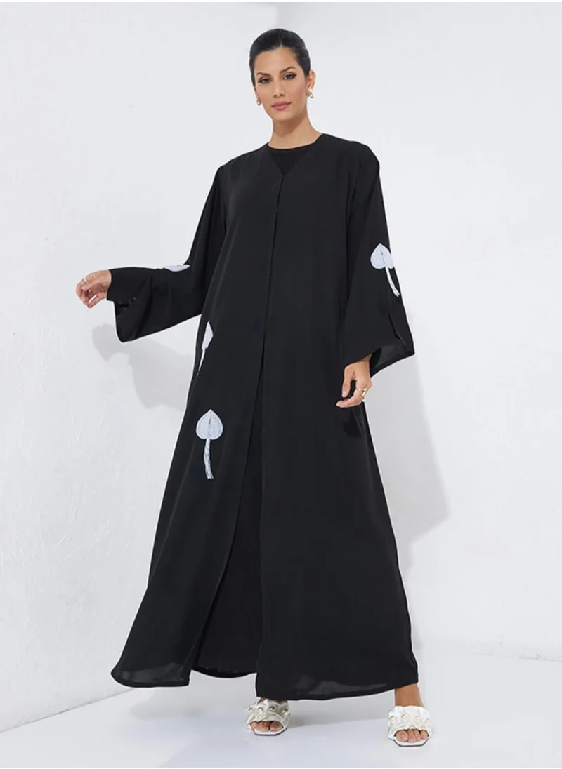 Rosette Abaya Stylish Abaya Embroiderd Design