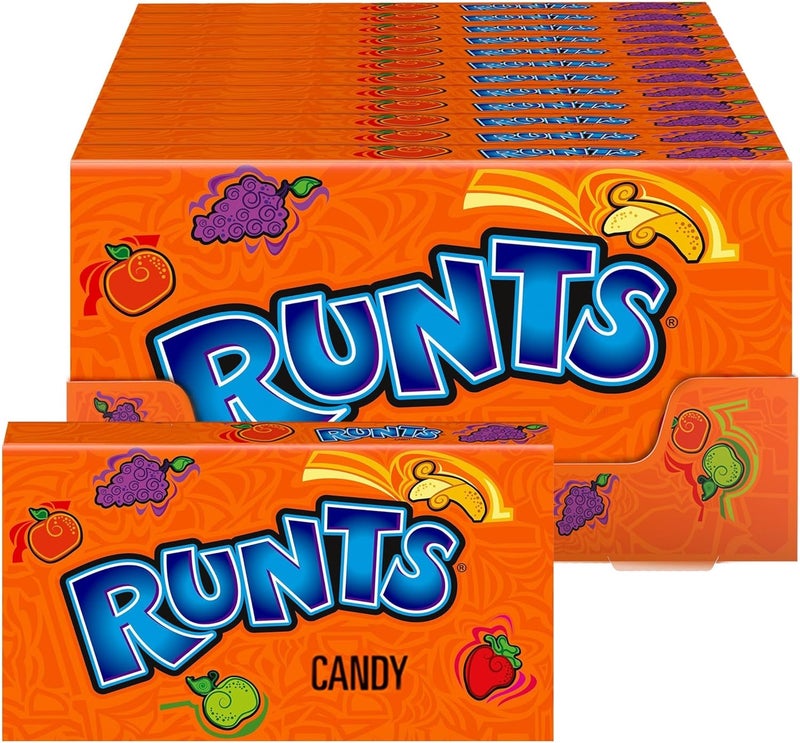 Wonka Runts Candy Video Box, 5 Ounce (Pack of 12) - Classic Fruity Treats - Image 1