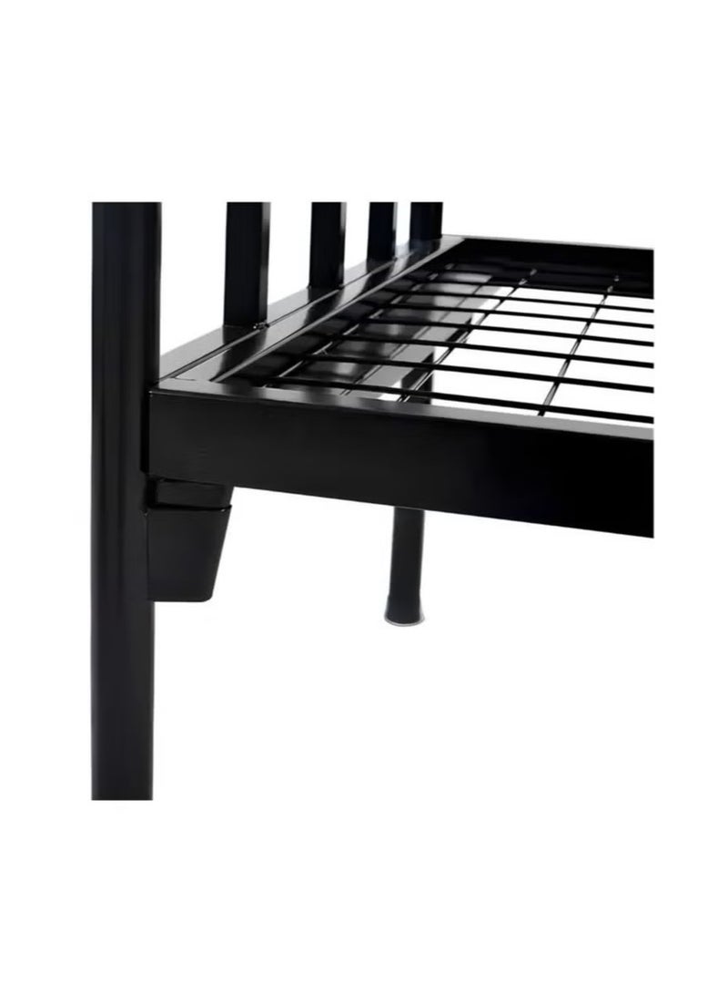 Single Metal Bed Frame 90x190 cm – Heavy Duty Steel Bed for Adults, Staff, Hostel & Guest Room – Black Powder Coated Finish – Noise-Free, Strong & Easy to Assemble - Image 3