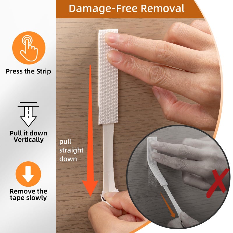 Trilancer Picture Hanging Strips Heavy Duty, Trilancer 20 Pairs(40 Strips) Damage-Free Adhesive Wall Hanging for Picture Frames,Wall Art,Decorations, No Nails or Tools Needed, Clean Removal for Smooth Surfaces - Image 4