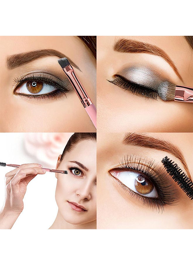 5Pcs Duo Eyebrow Brush, Spoolie Brush and Angled Brow Brush Eyelash Brush for Eye Makeup