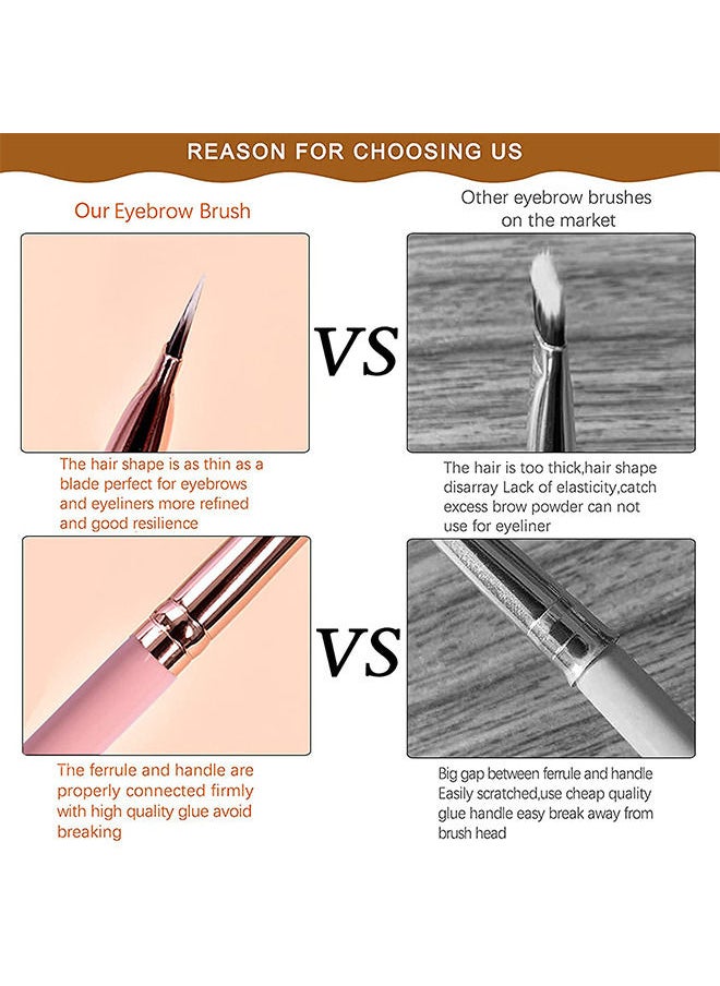 5Pcs Duo Eyebrow Brush, Spoolie Brush and Angled Brow Brush Eyelash Brush for Eye Makeup