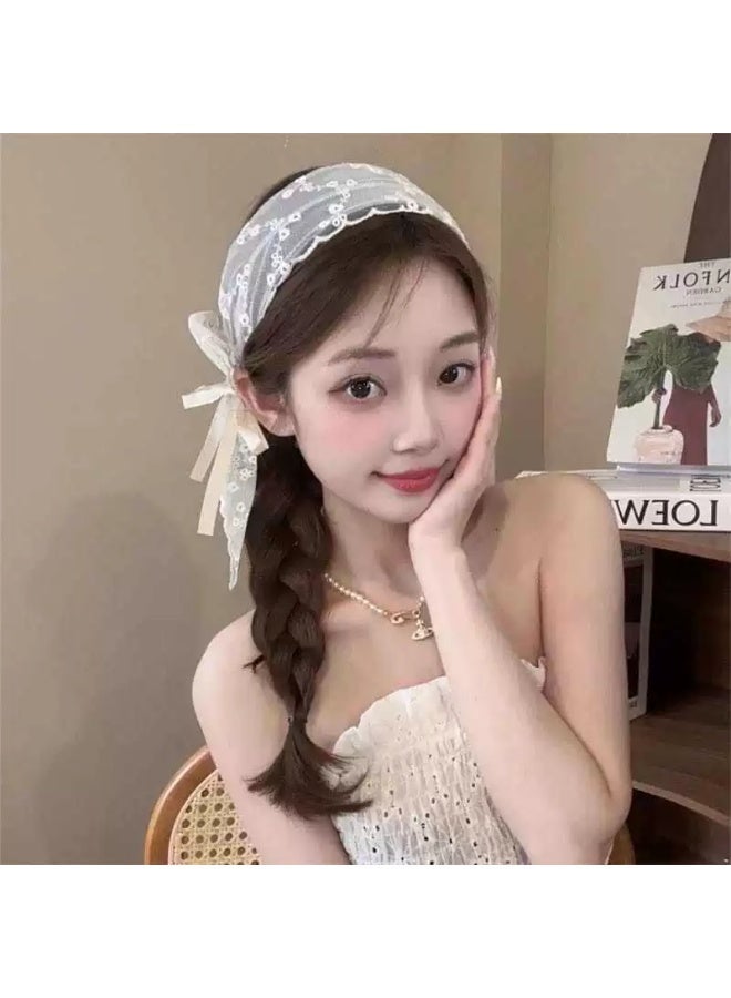 قطعتان من ربطات الشعر على شكل فراشة من الدانتيل، ربطة رأس عالية الضغط، إكسسوارات شعر جميلة على شكل فراشة للاستخدام اليومي، ربطة رأس نسائية، إكسسوارات شعر، (أبيض، أسود) - Image 5