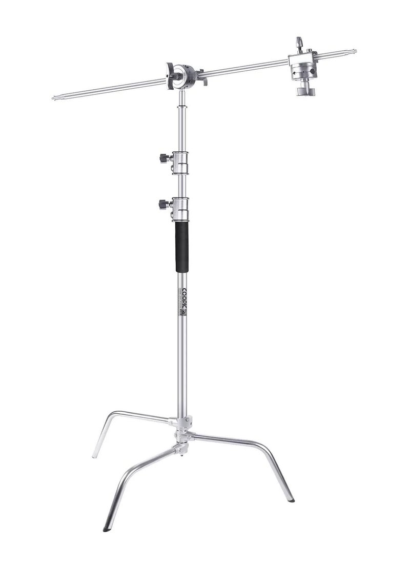 C Stand Stainless Steel Max height 210cm with 88cm Holding Arm and 2 pieces Grip Head for Video Reflector Mono light and Photography - pzsku/ZF117E37E671D1C345714Z/45/_/1671202927/5c39632b-86a7-41d7-9b1f-a5dee095839b