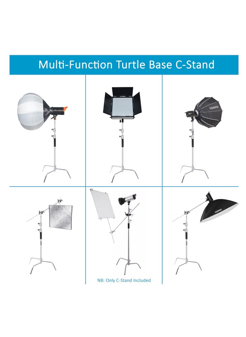 C Stand Stainless Steel Max height 210cm with 88cm Holding Arm and 2 pieces Grip Head for Video Reflector Mono light and Photography - pzsku/ZF117E37E671D1C345714Z/45/_/1671202927/b14f5517-97ac-4d86-a511-214d9aaa1b8f