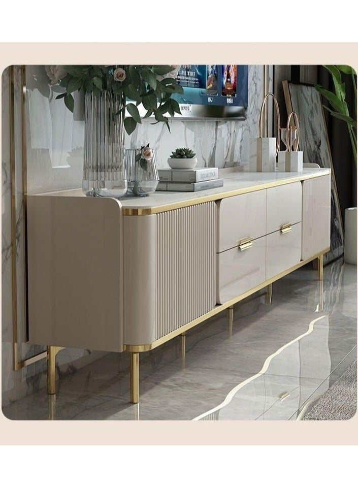 AWD Tv Units for Living room, Modern Tv Tables Wood, Tv Cabinet for Living room with Storage Space Drawers, Home Organizing Living room Furniture Tv Stand Tv Unit 220cm - Image 2