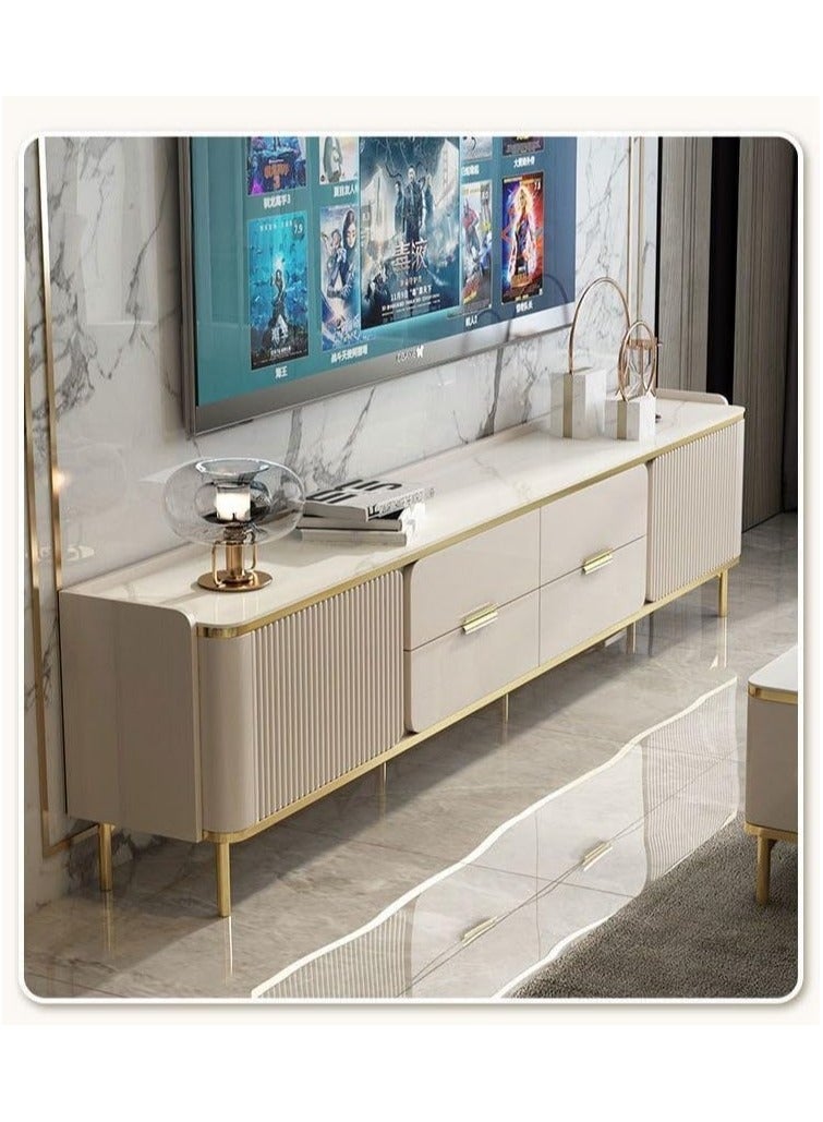 AWD Tv Units for Living room, Modern Tv Tables Wood, Tv Cabinet for Living room with Storage Space Drawers, Home Organizing Living room Furniture Tv Stand Tv Unit 220cm - Image 1