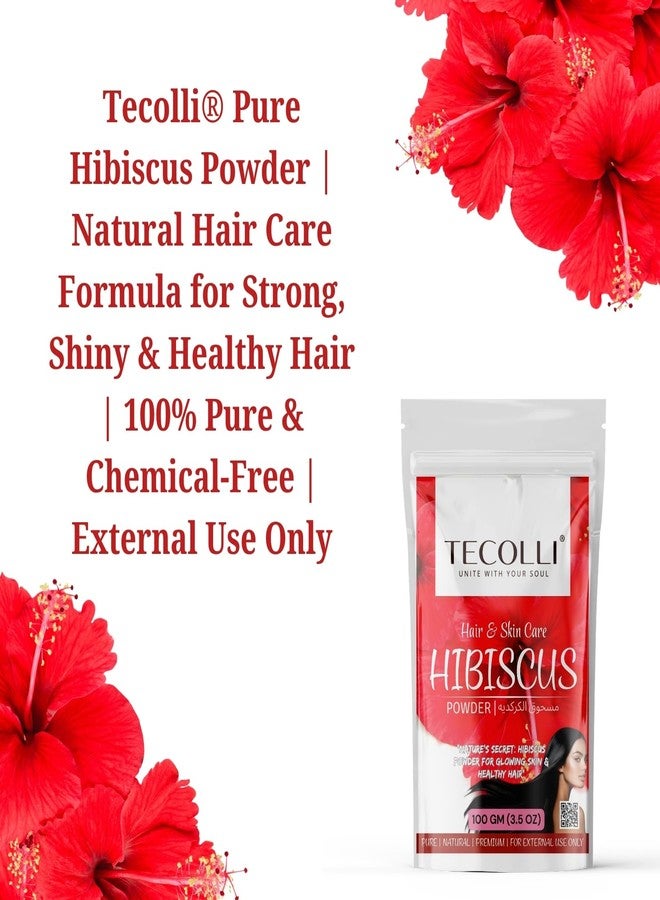 Tecolli® Hibiscus Powder for Hair & Skin Care - 100g | 100% Pure & Natural | Premium Fine Powder for Hair Growth, Shine & Skin Glow | Chemical-Free External Use Formula - Image 2