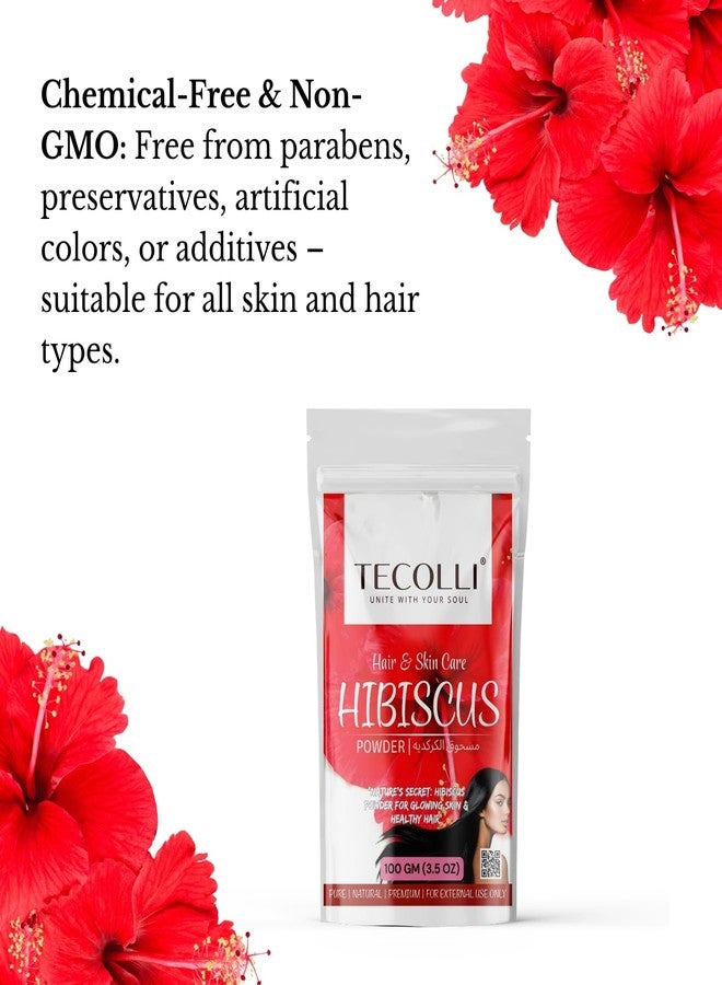 Tecolli® Hibiscus Powder for Hair & Skin Care - 100g | 100% Pure & Natural | Premium Fine Powder for Hair Growth, Shine & Skin Glow | Chemical-Free External Use Formula - Image 5
