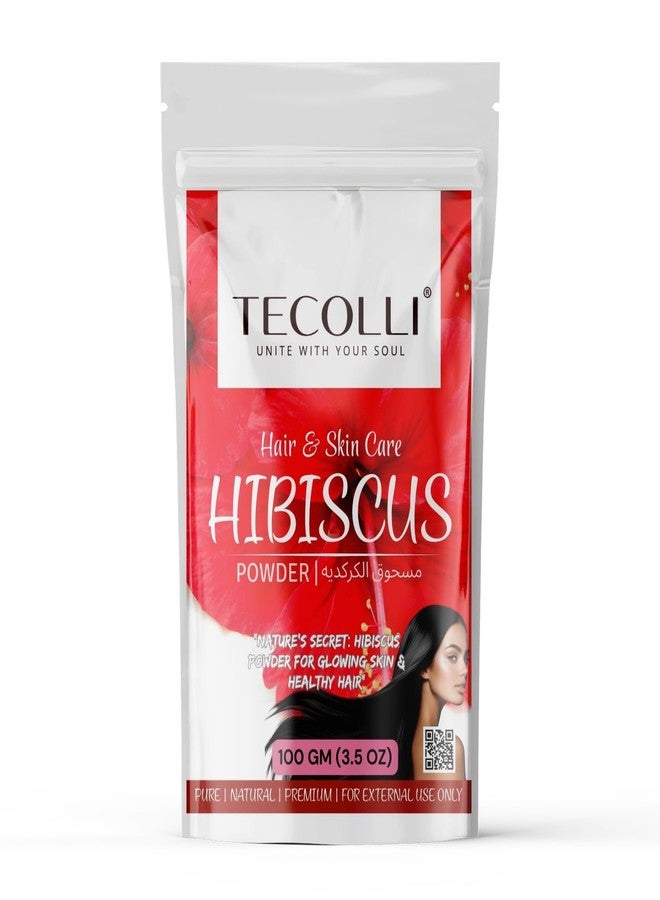 Tecolli® Hibiscus Powder for Hair & Skin Care - 100g | 100% Pure & Natural | Premium Fine Powder for Hair Growth, Shine & Skin Glow | Chemical-Free External Use Formula - Image 1