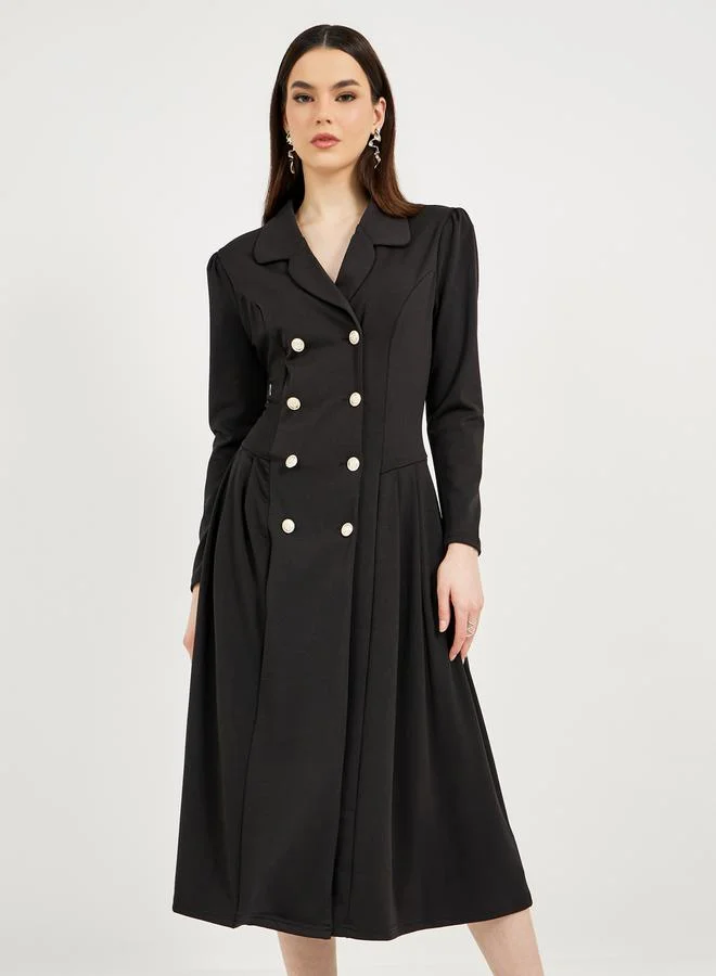 ستايلي Double-Breasted Midi Dress