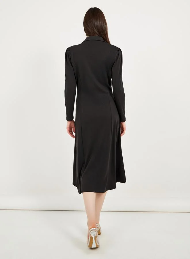 ستايلي Double-Breasted Midi Dress