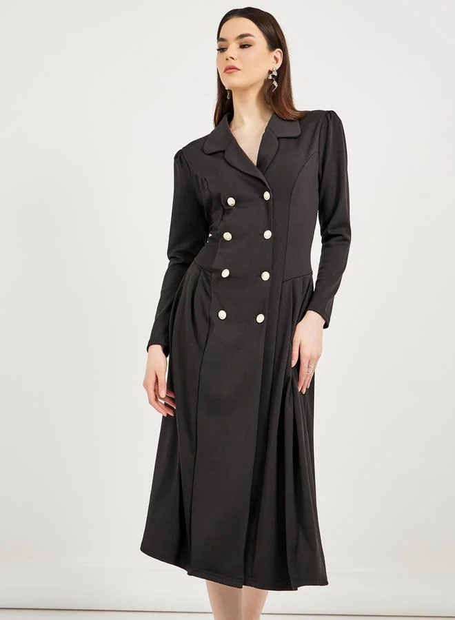 ستايلي Double-Breasted Midi Dress