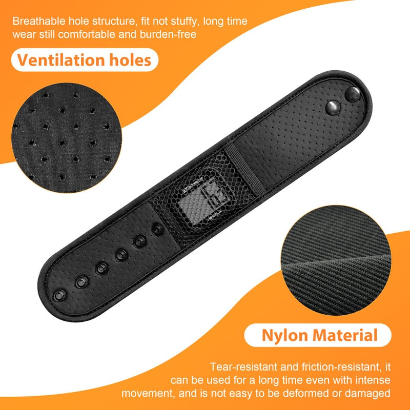 NESKLA Ankle Straps for Fitness Trackers, Soft Adjustment Pedometer Ankle Band Compatible with Fitbit, Breathable Mesh Sports Ankle Strap for Men and Women- Black - Image 2