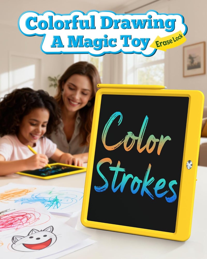 bravokids ألواح رسم مقاس 12 بوصة باللون الأصفر - Image 5