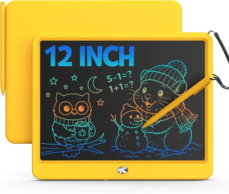 bravokids ألواح رسم مقاس 12 بوصة باللون الأصفر - Image 1