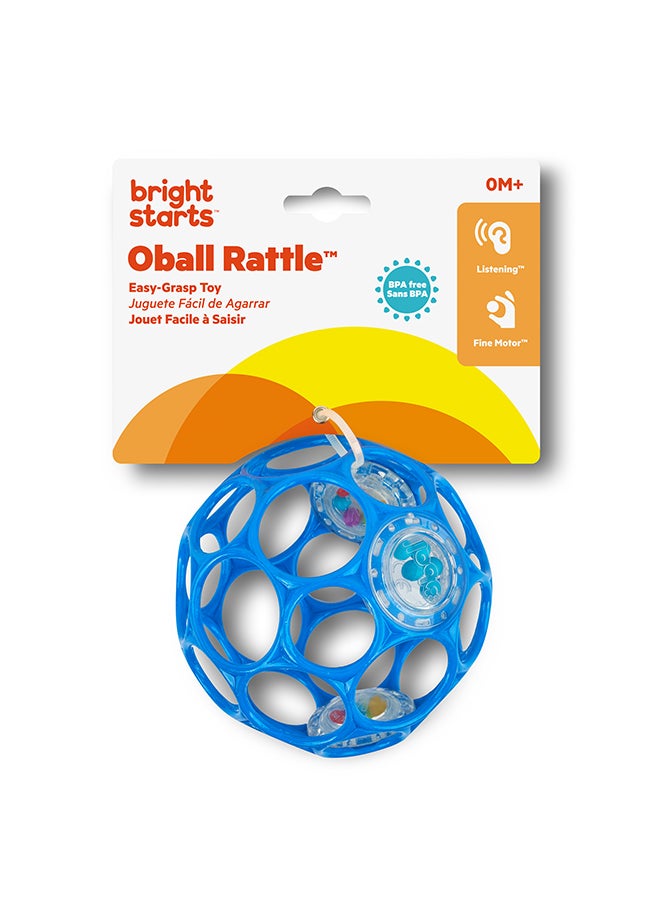 Bright Starts Oball Rattle Easy-Grasp Toy - Blue - Image 2