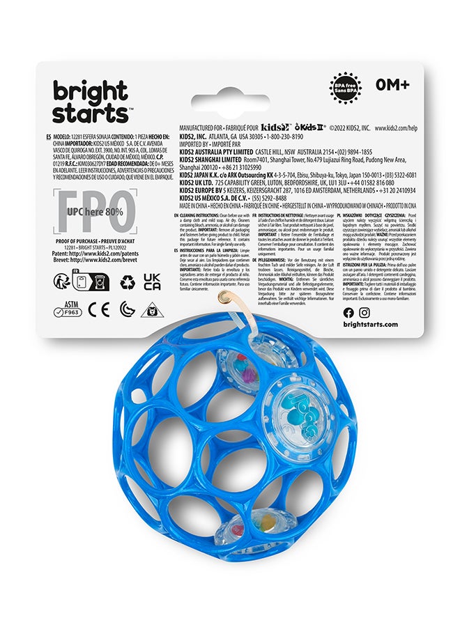 Bright Starts Oball Rattle Easy-Grasp Toy - Blue - Image 3