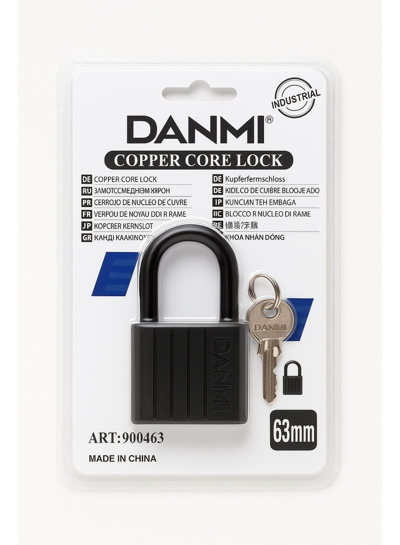 DANMI 63mm Security Padlock – Industrial Heavy-Duty Copper Core Lock for Doors, Gates & Warehouses - Image 2