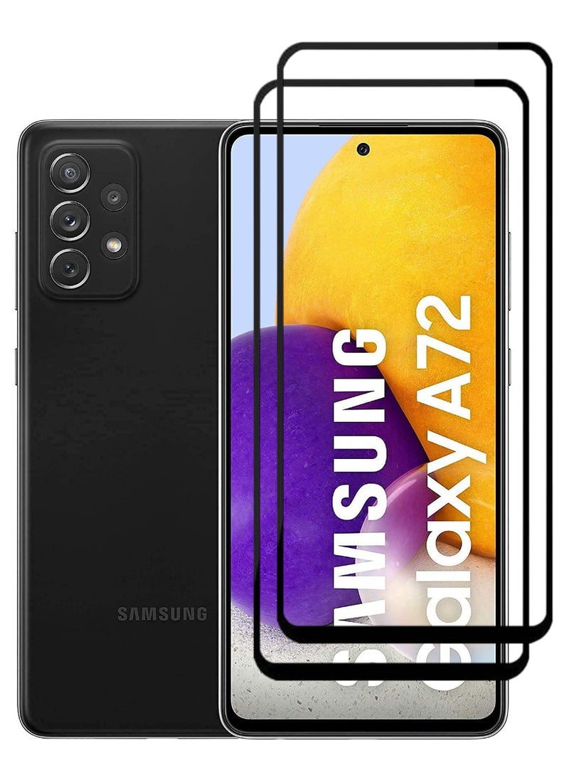 RAYON 2 Pack Tempered Glass Screen Protector 5D Designed For Samsung Galaxy A72 Full Screen Coverage And Bubble Free - Image 1