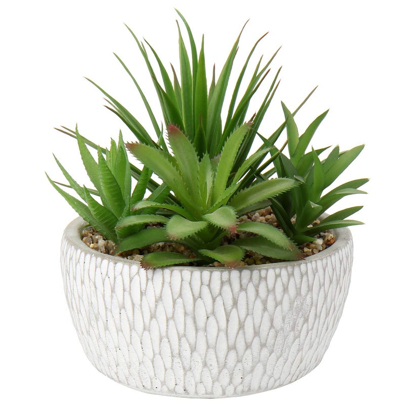 Briful Small Fake Plants Assorted Faux Succulents in Pots Realistic Succulents Plants Artificial with Cement Pots for - Image 1