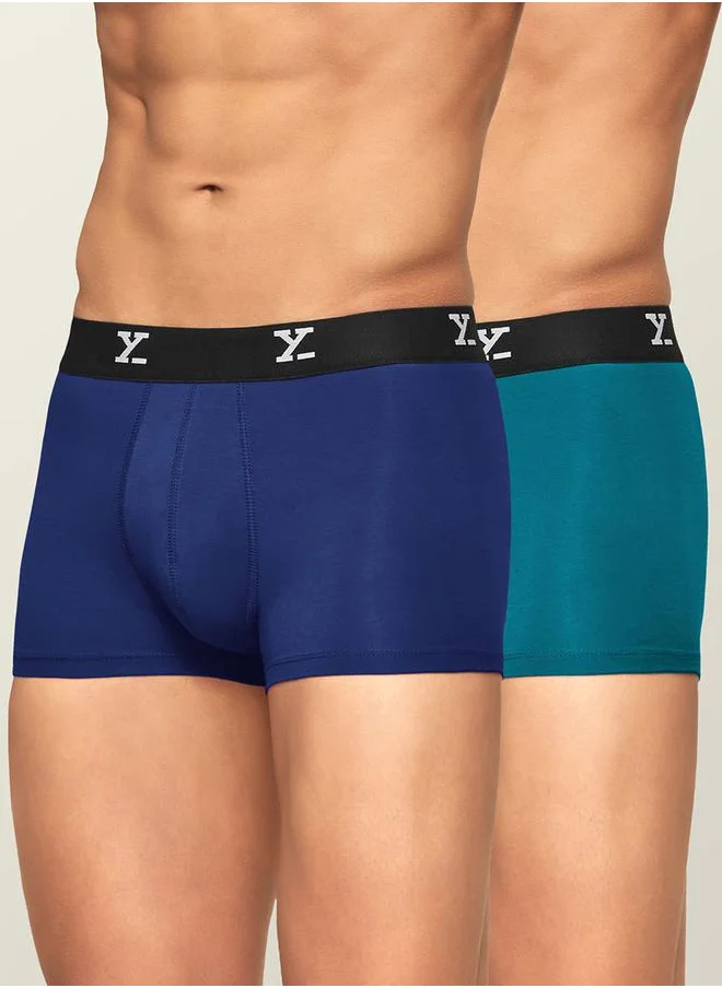 اكس واي اكس اكس Pack of 2 - Logo Waistband Detail Trunks by Styli