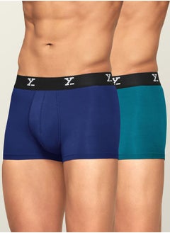 Pack of 2 - Logo Waistband Detail Trunks by Styli