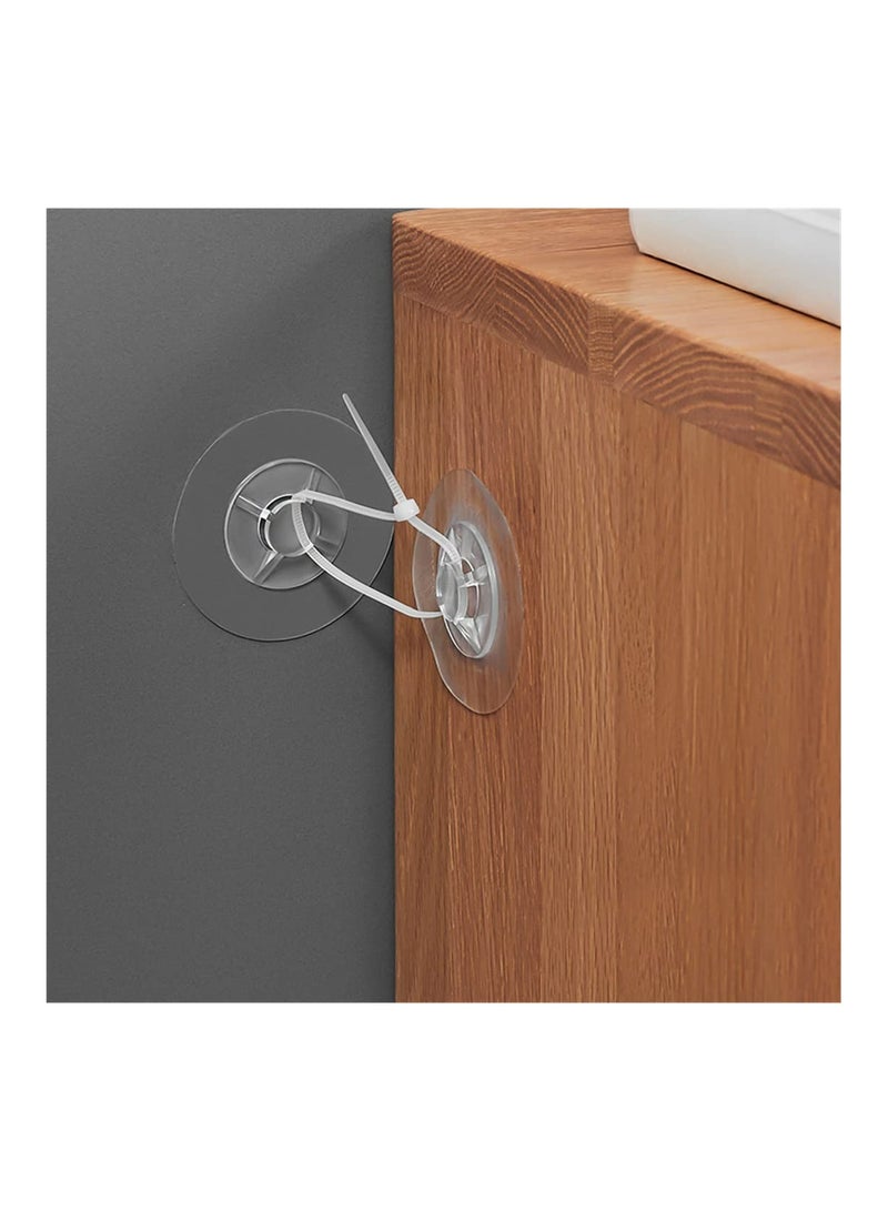 KASTWAVE Anti-Falling Frame Holder 5Pcs Furniture Anti-tipping Device Punch-Free Cabinet Safety Child Protection Cabinet Anti-Falling Frame Holder Opening Cable Tie Line Non-Marking Strong Patch Fixed Hook - Image 5