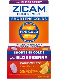ZICAM Cold Remedy Rapidmelts, Elderberry Citrus Flavor, 25 Count (Pack Of 1)  - Image 3