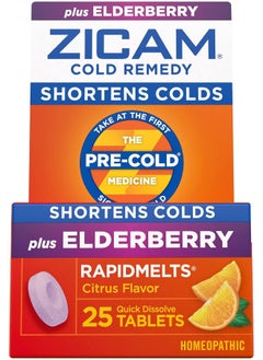 ZICAM Cold Remedy Rapidmelts, Elderberry Citrus Flavor, 25 Count (Pack Of 1)  - Image 1