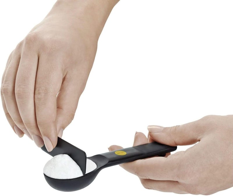 OXO All condition fit GG 7 PC PLASTIC MEASURING SPOONS - SNAPS - BLACK - INTL Protective coating - Image 3
