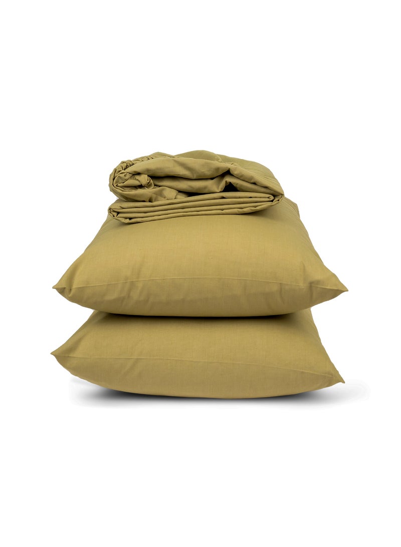 Fitted Sheet Set Olive 200x200
