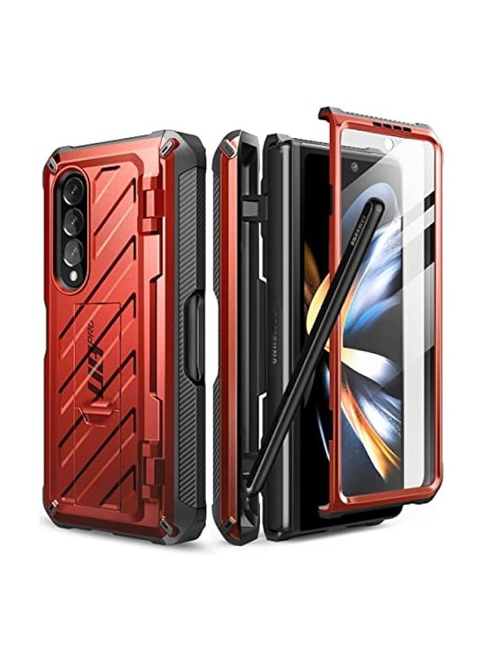 SUPCASE Unicorn Beetle Pro Series Case Designed For Galaxy Z Fold 4 5G (2022 Release), Full-Body Dual Layer Rugged Protective Case with Built-in Screen Protector - Ruddy - Image 1