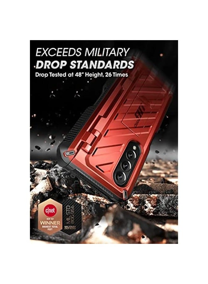 SUPCASE Unicorn Beetle Pro Series Case Designed For Galaxy Z Fold 4 5G (2022 Release), Full-Body Dual Layer Rugged Protective Case with Built-in Screen Protector - Ruddy - Image 3