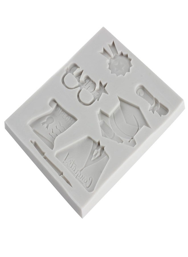 MINFEIDMS Graduation Fondant Molds Grad 3D Silicone Moulds Owl Bachelors Cap Scroll Molds Graduation Uniform Mold For Cake Decorating Cupcake Topper Candy Chocolate Gum Paste Polymer Clay - Image 5