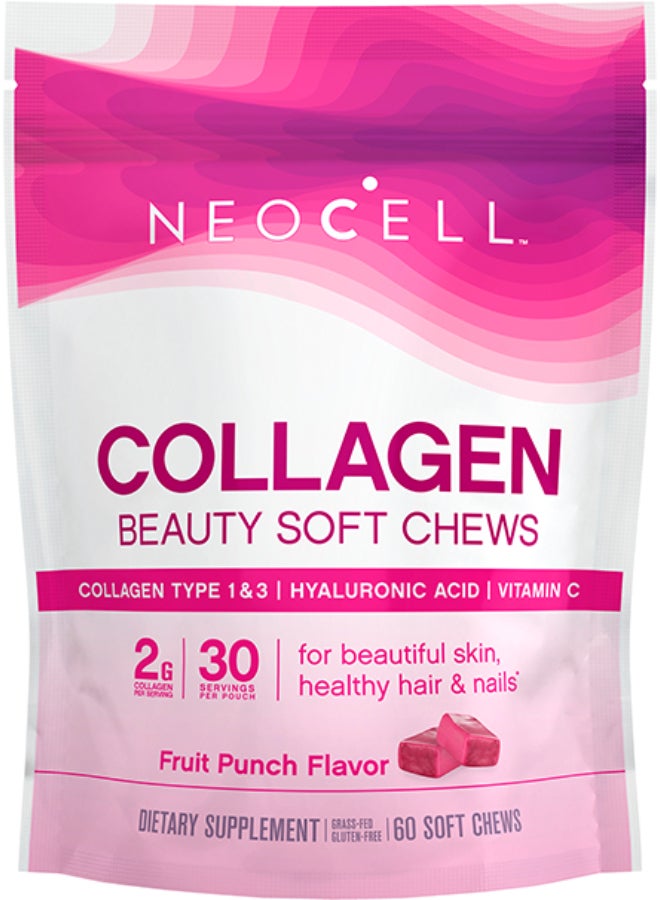 NEOCELL Beauty Bursts Super Fruit Punch 2000mg 60 Soft Chews - Image 1