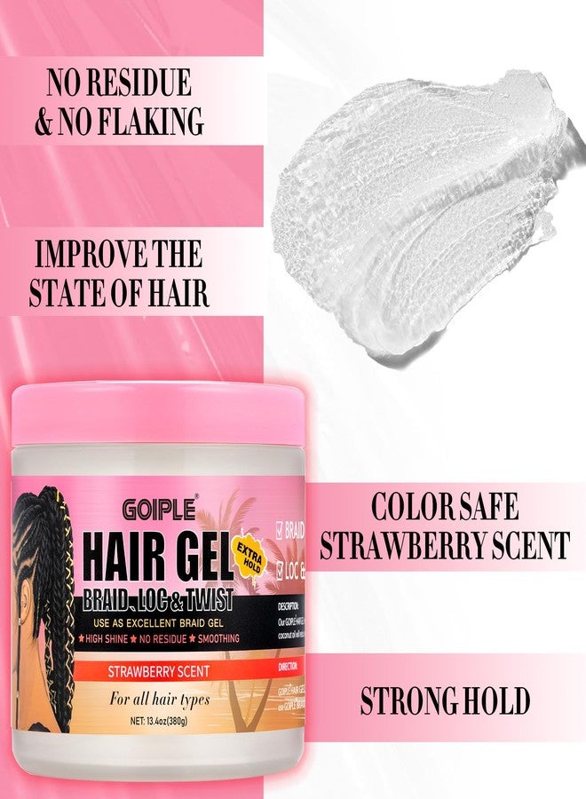 Goiple 13.4oz Braiding Gel, Extreme Hold, Frizz Control, Organic Ingredients, Suitable for All Hair Types, No Flake, No Residue, Easy to Use - Image 3