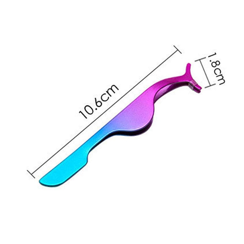 EIAKE False Eyelashes Applicator Tool Eyelash Extension Tweezers Remover Clip Tweezers Nipper (Two Tone Color) - Image 4