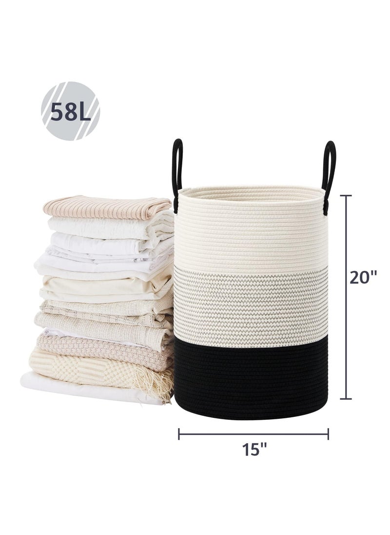 Anmi 38x 50cm Laundry Basket for Toys, Dirty Clothes in Living Room, Bathroom, Bedroom （58L）  - Image 5